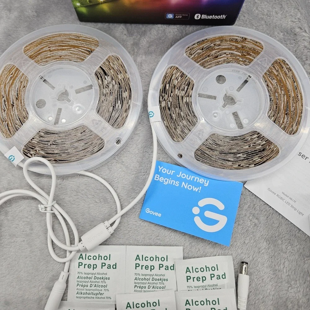 Govee RGBIC LED Strip Lights 49.2ft H617F Bluetooth App Control 2 Rolls